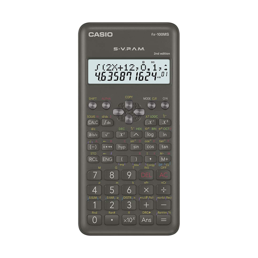 Casio FX-100MS Scientific Calculator | 2-Line Display | Non-Programmable