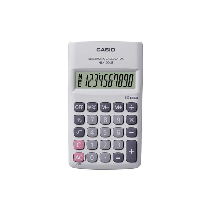 Casio HL-100LB Pocket Calculator | 8-Digit | Dual Power