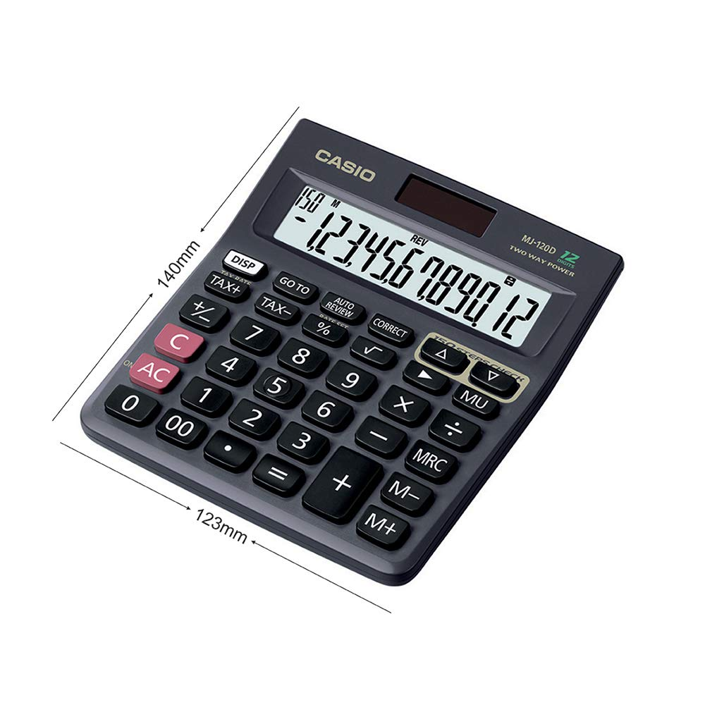 Casio MJ-120D Desktop Calculator | 12-Digit | Dual Power