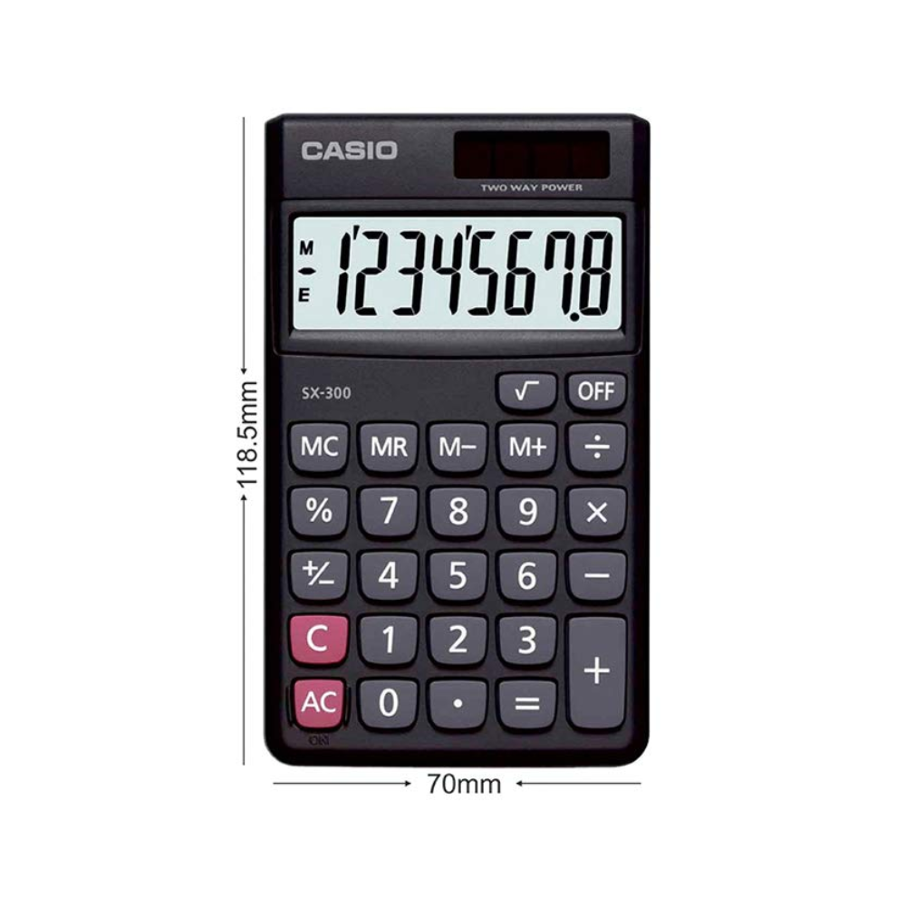 Casio SX-300 Desktop Calculator | 12-Digit | Dual Power