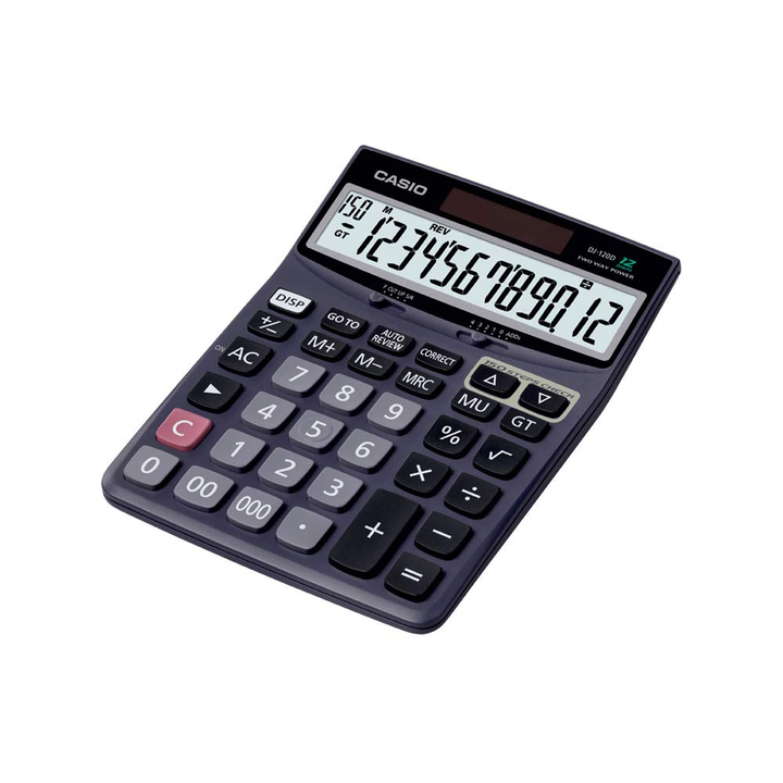 Casio DJ-120D Desktop Calculator | 12-Digit Dual Power
