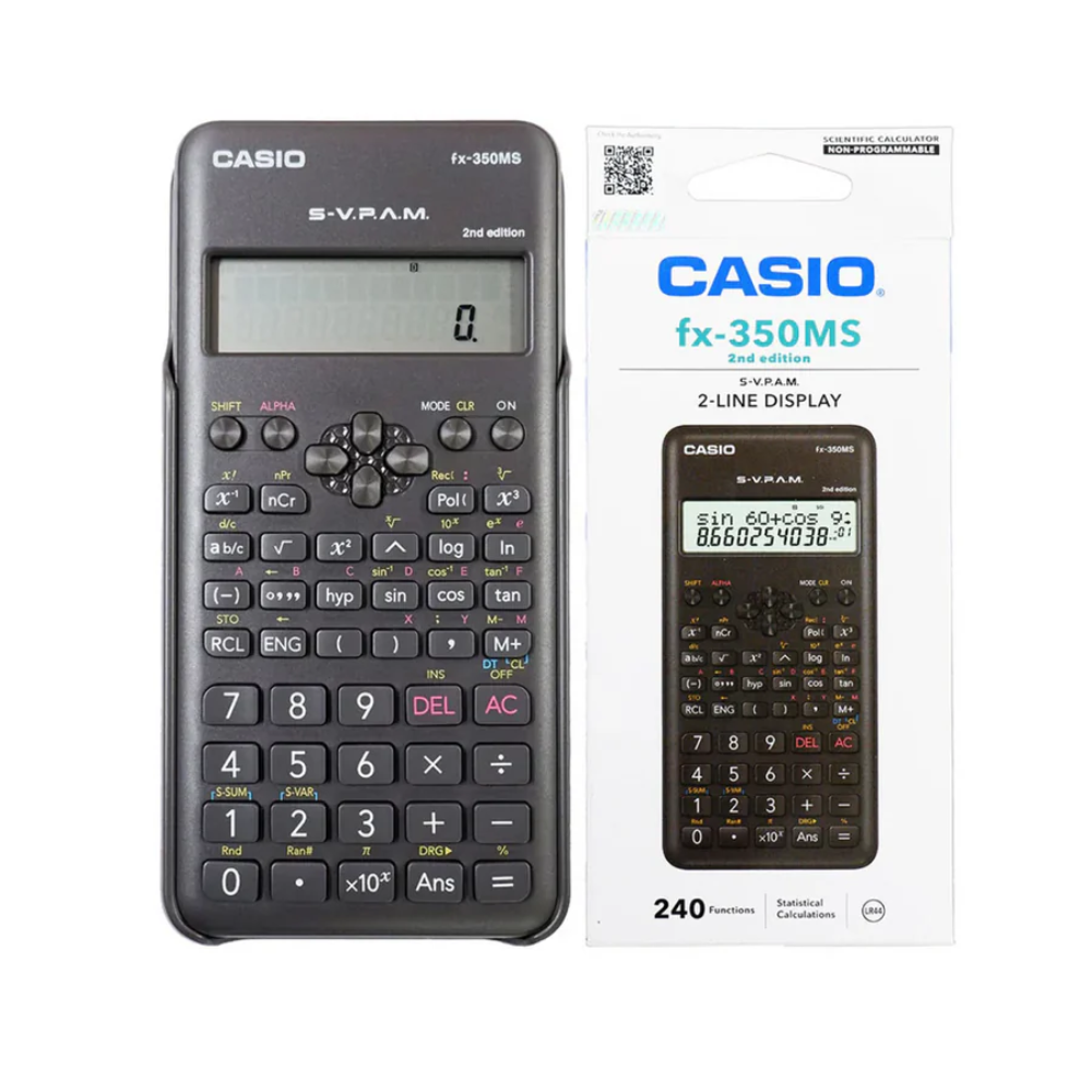 Casio FX-350MS Scientific Calculator | 2-Line Display | Non-Programmable