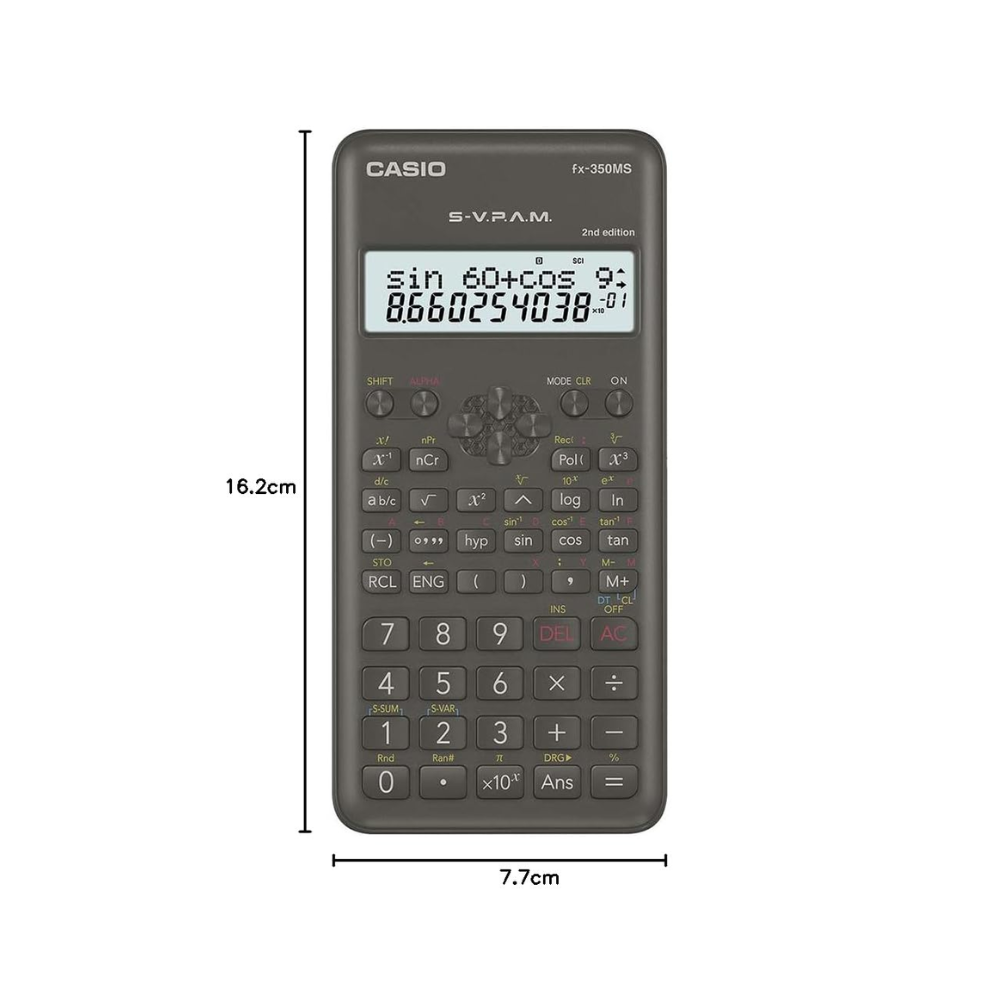 Casio FX-350MS Scientific Calculator | 2-Line Display | Non-Programmable
