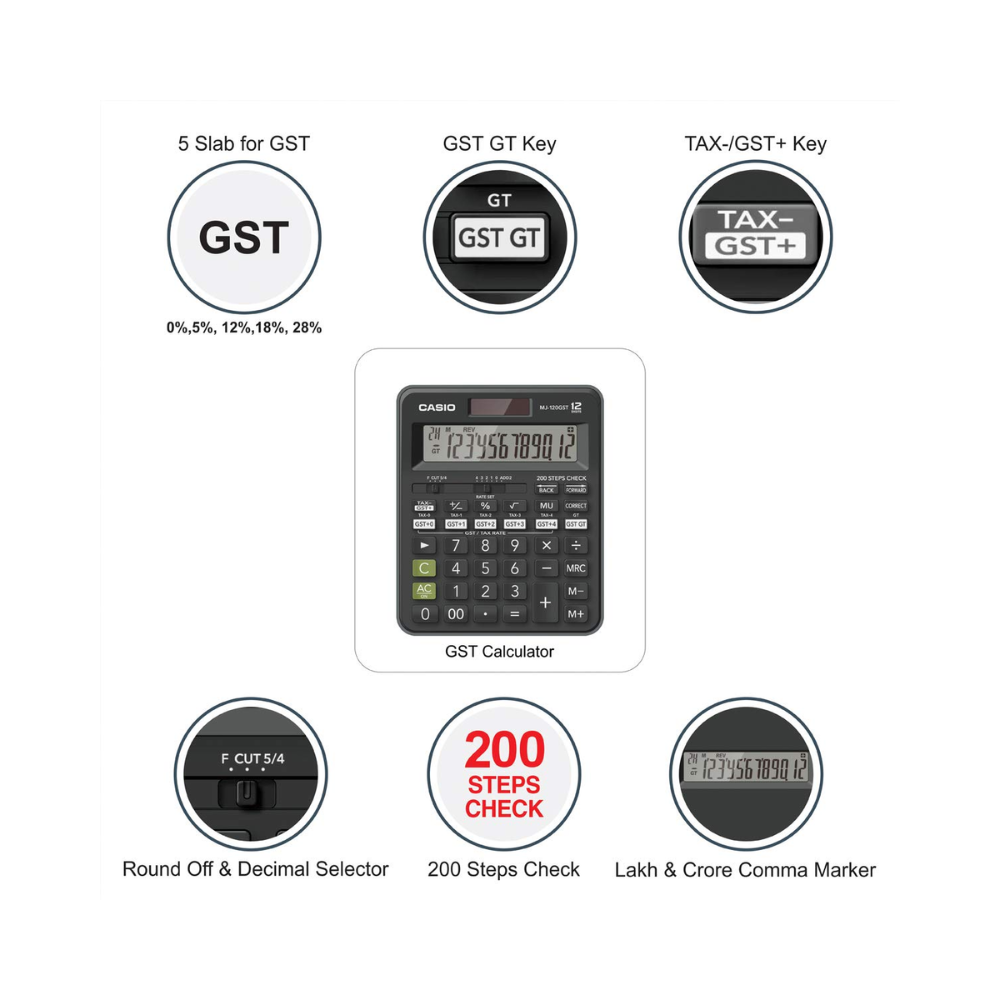Casio MJ 120GST Desktop GST Financial Calculator