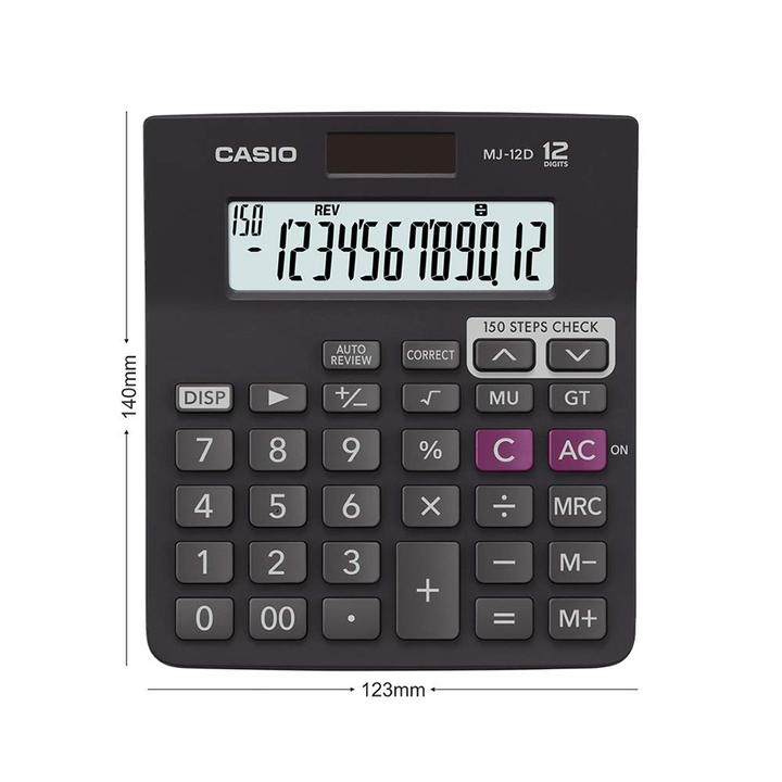 Casio MJ-12D Desktop Calculator | 12-Digit | Dual Power