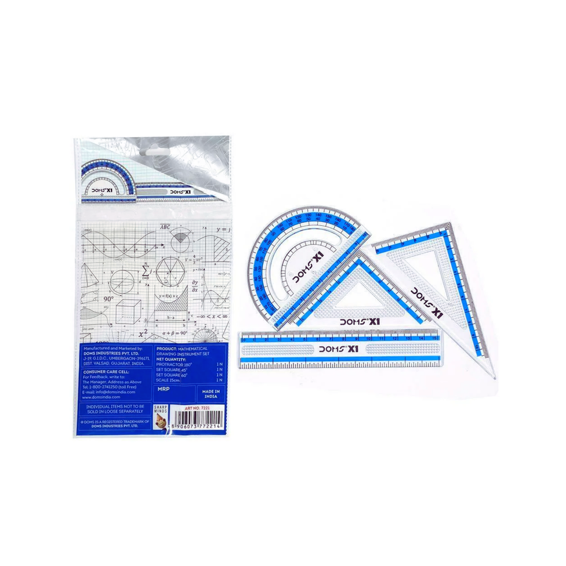 DOMS Maths Drawing Instrument Set | Geometry Box for Students