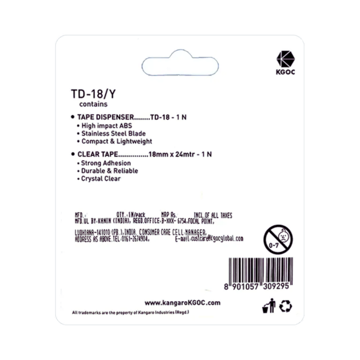 Tape Dispenser Small | Desktop Tape Holder | Crystal Clear Tape Dispenser